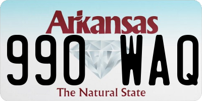 AR license plate 990WAQ