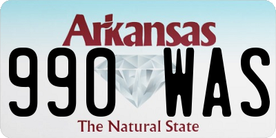 AR license plate 990WAS