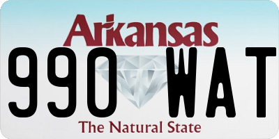 AR license plate 990WAT