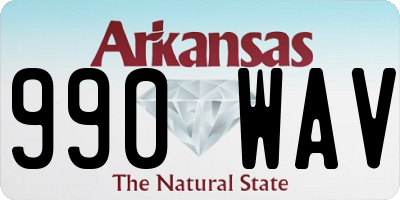 AR license plate 990WAV