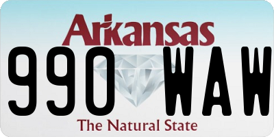 AR license plate 990WAW