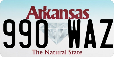 AR license plate 990WAZ