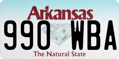 AR license plate 990WBA