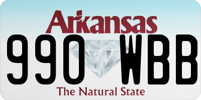 AR license plate 990WBB