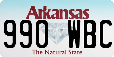 AR license plate 990WBC