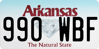 AR license plate 990WBF