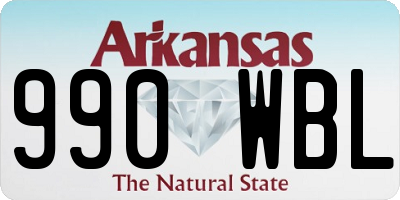 AR license plate 990WBL
