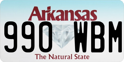 AR license plate 990WBM