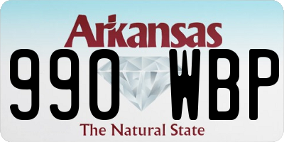AR license plate 990WBP