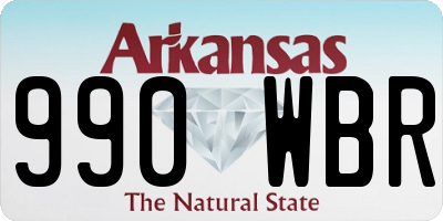 AR license plate 990WBR