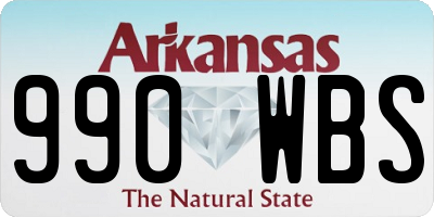 AR license plate 990WBS