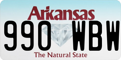 AR license plate 990WBW