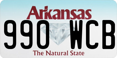 AR license plate 990WCB