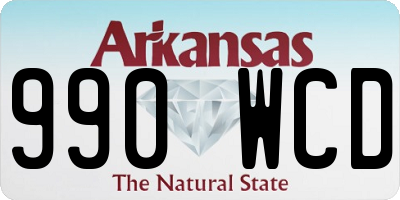 AR license plate 990WCD