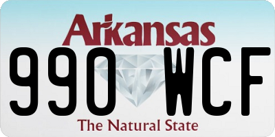 AR license plate 990WCF