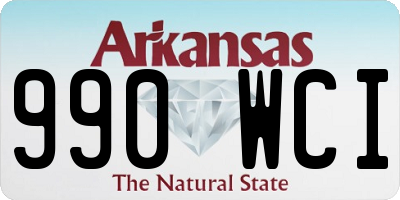 AR license plate 990WCI