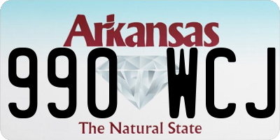 AR license plate 990WCJ