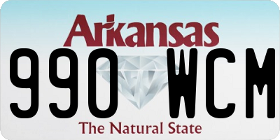 AR license plate 990WCM