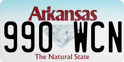 AR license plate 990WCN