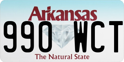 AR license plate 990WCT