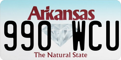 AR license plate 990WCU