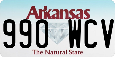 AR license plate 990WCV