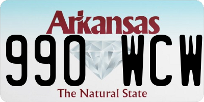 AR license plate 990WCW