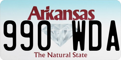 AR license plate 990WDA