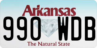 AR license plate 990WDB