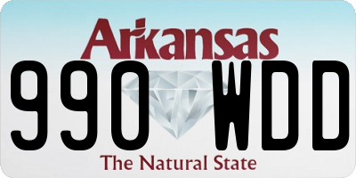 AR license plate 990WDD