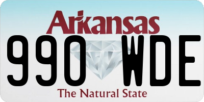AR license plate 990WDE