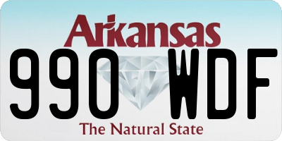 AR license plate 990WDF