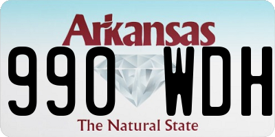 AR license plate 990WDH