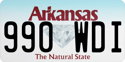 AR license plate 990WDI