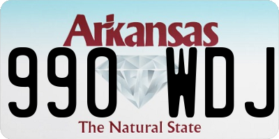 AR license plate 990WDJ