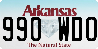 AR license plate 990WDO