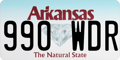 AR license plate 990WDR