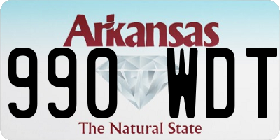 AR license plate 990WDT