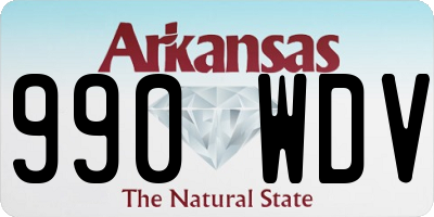 AR license plate 990WDV