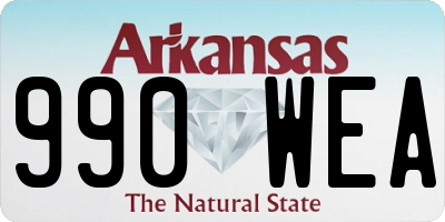 AR license plate 990WEA