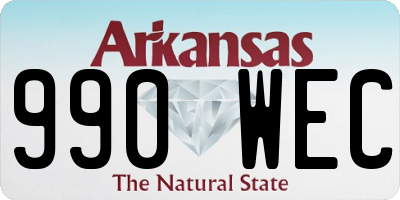 AR license plate 990WEC