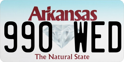 AR license plate 990WED