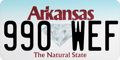 AR license plate 990WEF