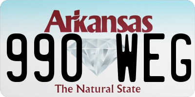 AR license plate 990WEG