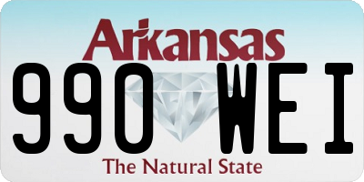 AR license plate 990WEI
