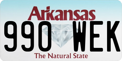 AR license plate 990WEK
