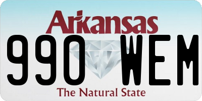 AR license plate 990WEM
