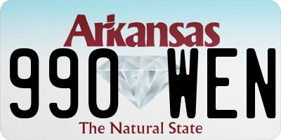 AR license plate 990WEN