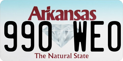 AR license plate 990WEO