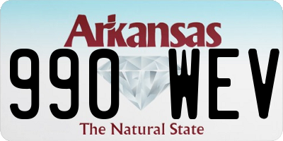 AR license plate 990WEV